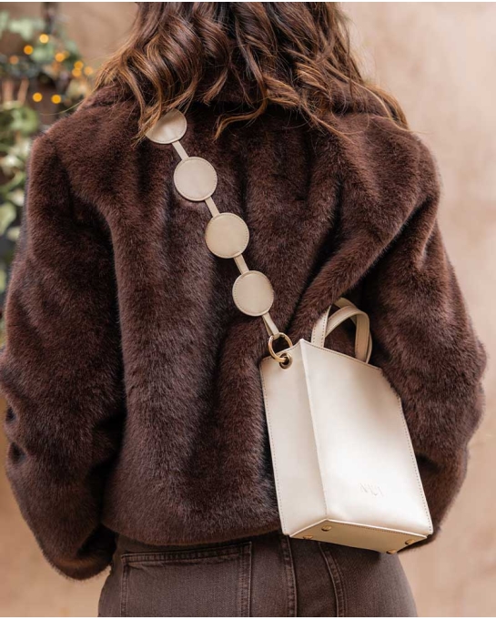 ASA BOLSO CÍRCULOS BEIGE