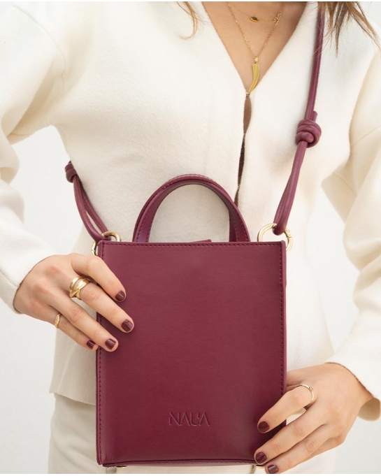 ASA BOLSO TUBULAR BURDEOS