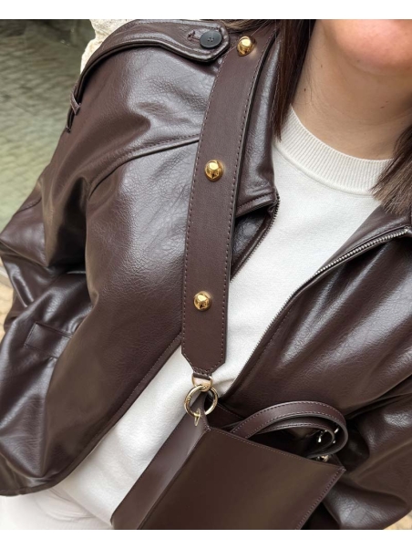 ASA BOLSO TACHAS CHOCO