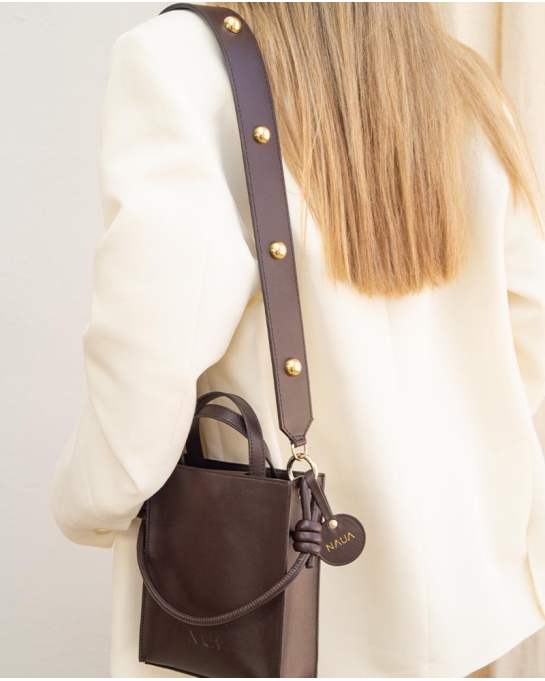 ASA BOLSO TACHAS CHOCO