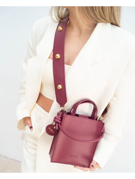 ASA BOLSO TACHAS BURDEOS