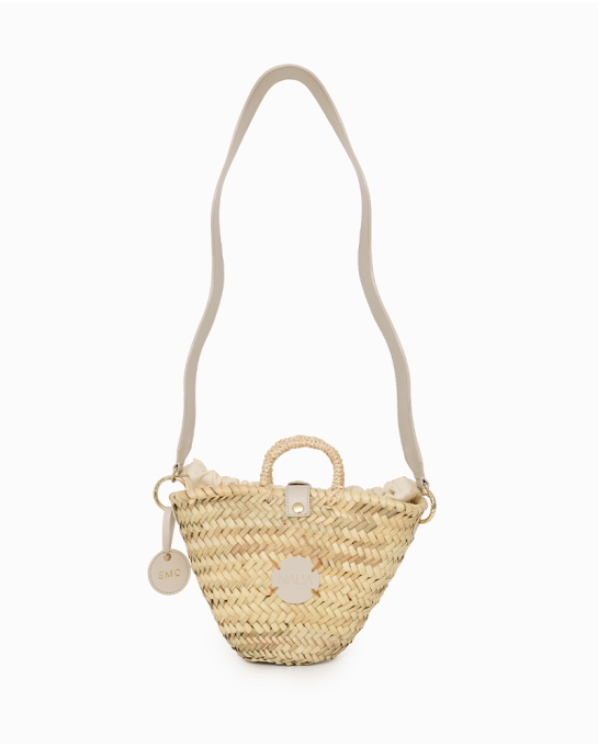CAPAZO RAFIA PERSONALIZADO BEIGE
