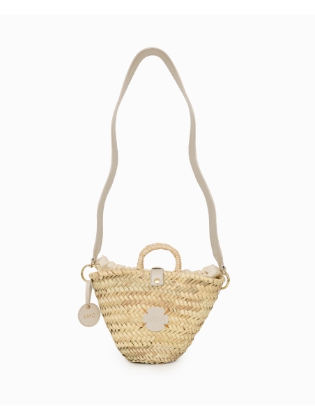 CAPAZO RAFIA PERSONALIZADO BEIGE
