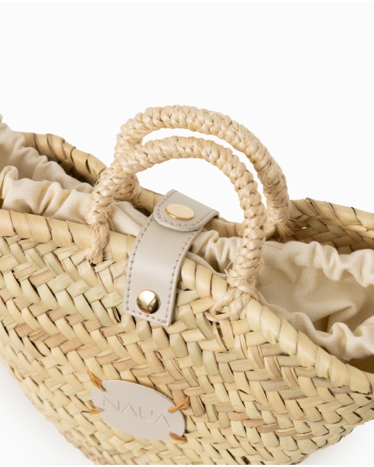 CAPAZO RAFIA PERSONALIZADO BEIGE