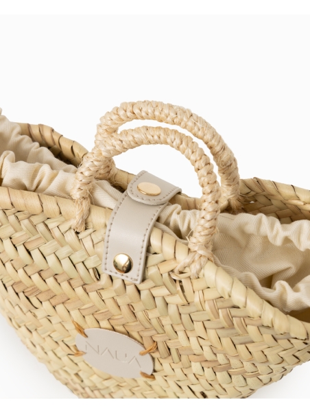 CAPAZO RAFIA PERSONALIZADO BEIGE