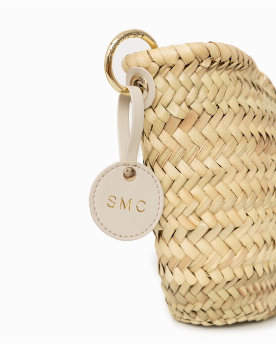 CAPAZO RAFIA PERSONALIZADO BEIGE