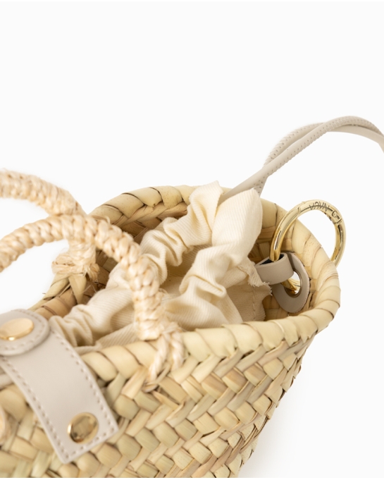 CAPAZO RAFIA PERSONALIZADO BEIGE