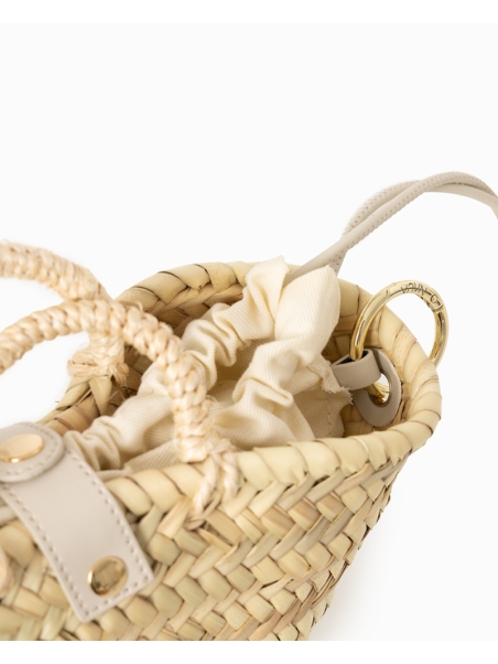 CAPAZO RAFIA PERSONALIZADO BEIGE