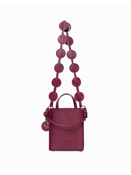 BOLSO EDÉN BURDEOS + ASA CÍRCULOS 90 + ASA TUBULAR MANO