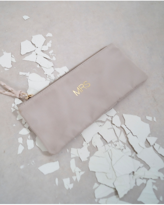 ESTUCHE NYLON PERSONALIZADO BEIGE